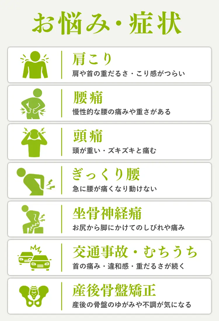 身体のお悩みならNAOSEL整骨院